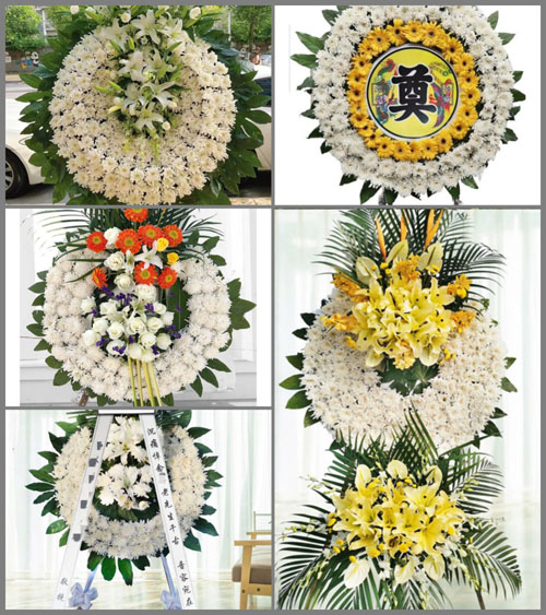 安徽芜湖市无为县襄安镇白合村花圈速递